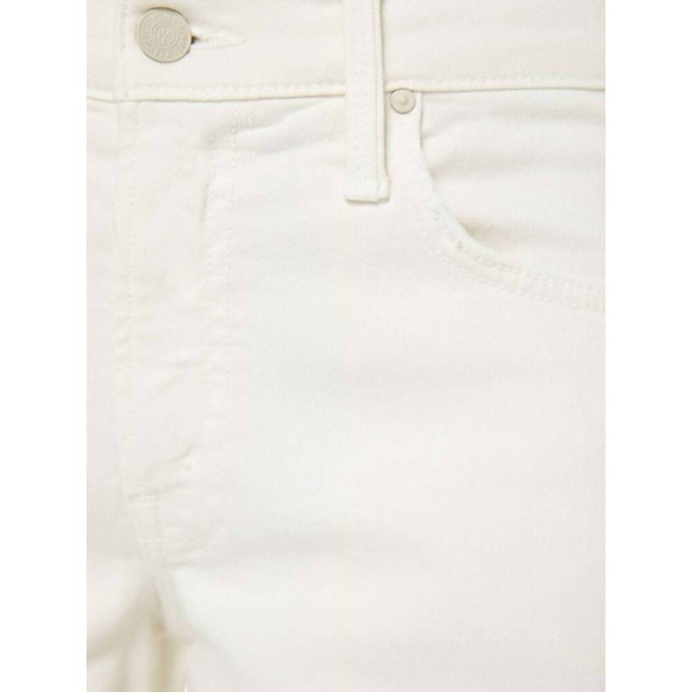 NEW MOTHER mid rise headliner sneak jeans in cream puffs - Picture 6 of 9